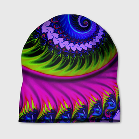 Шапка 3D с принтом Разноцветная неоновая спираль   Абстракция   Multicolored Neon Spiral   Abstraction , 100% полиэстер | универсальный размер, печать по всей поверхности изделия | abstraction | color | fashion | neon | spiral | абстракция | мода | неон | спираль | цвет