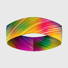 Повязка на голову 3D с принтом RAINBOW POLYCHROME ,  |  | красочный | многоцветный | оттенок | пестрый | повторяющийся | полосатый | полосы | радужный | разноцветный | узор | фон | цветной | яркий
