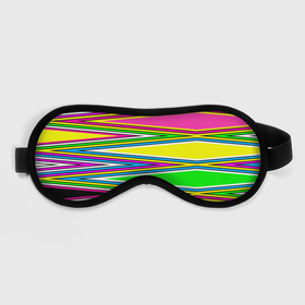 Маска для сна 3D с принтом Полосатый радужный разноцветный геометрический узор в Курске, внешний слой — 100% полиэфир, внутренний слой — 100% хлопок, между ними — поролон |  | геометрический узор | молодежный | неоновый | полосатый | радуга