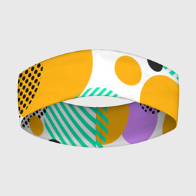 Повязка на голову 3D с принтом GEOMETRIC INTERSECTING CIRCLES в Екатеринбурге,  |  | абстрактный | геометрический | графический | декоративный | желтый | зеленый | красный | круги | пересекающийся | повторение | стиль | точки | узор | узоры | черный