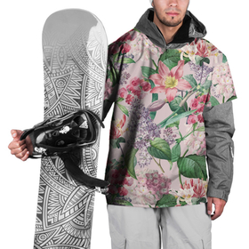 Накидка на куртку 3D с принтом Цветы Розовые Лилии и Сирень в Курске, 100% полиэстер |  | Тематика изображения на принте: flowers | букет | лилии | природа | растение | сирень | флора | цветы