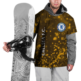 Накидка на куртку 3D с принтом ЧЕЛСИ   Абстракция , 100% полиэстер |  | chelsea | club | footbal | logo | знак | клуб | логотип | логотипы | символ | символы | форма | футбол | футбольная | футбольный | частицы | челси