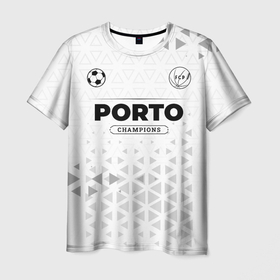 Мужская футболка 3D с принтом Porto Champions Униформа в Тюмени, 100% полиэфир | прямой крой, круглый вырез горловины, длина до линии бедер | club | football | logo | paint | porto | брызги | клуб | краска | лого | мяч | порто | символ | спорт | форма | футбол | футболист | футболисты | футбольный