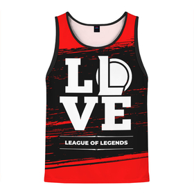 Мужская майка 3D с принтом League of Legends Love Классика в Белгороде, 100% полиэстер | круглая горловина, приталенный силуэт, длина до линии бедра. Пройма и горловина окантованы тонкой бейкой | league | league of legends | legends | logo | love | игра | игры | краска | легенд | лиг оф ледженс | лига | лого | логотип | символ