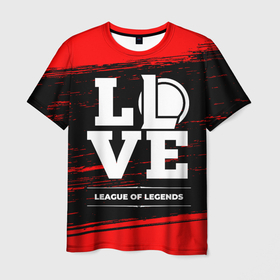 Мужская футболка 3D с принтом League of Legends Love Классика в Белгороде, 100% полиэфир | прямой крой, круглый вырез горловины, длина до линии бедер | league | league of legends | legends | logo | love | игра | игры | краска | легенд | лиг оф ледженс | лига | лого | логотип | символ