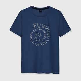 Мужская футболка хлопок с принтом Fuuuuuck в Санкт-Петербурге, 100% хлопок | прямой крой, круглый вырез горловины, длина до линии бедер, слегка спущенное плечо. | английский | мат | надпись на английском | прикол | черт | юмор
