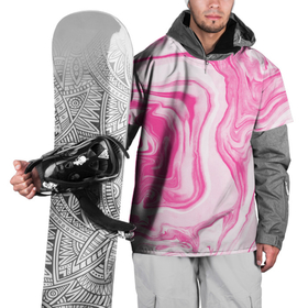 Накидка на куртку 3D с принтом РОЗОВЫЕ РАЗВОДЫ КРАСКИ | МРАМОР , 100% полиэстер |  | абстракция | акварель | волны | жидкость | краска | мрамор | разводы | розовый | смесь красок