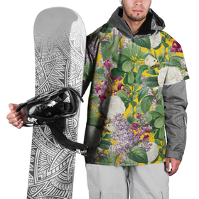 Накидка на куртку 3D с принтом Цветы Сирень и Белые Бегонии в Курске, 100% полиэстер |  | Тематика изображения на принте: flowers | бегонии | букет | природа | растение | сирень | флора | цветы