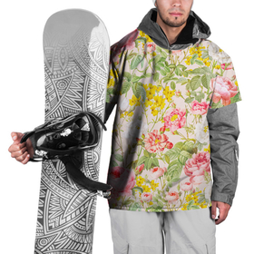 Накидка на куртку 3D с принтом Цветы Летнии Английские Розы в Курске, 100% полиэстер |  | flowers | букет | природа | растение | розы | флора | цветы