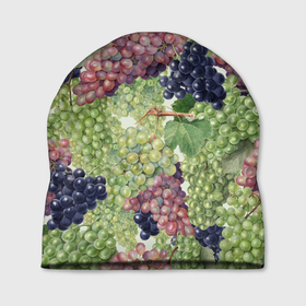 Шапка 3D с принтом Кисти Винограда в Курске, 100% полиэстер | универсальный размер, печать по всей поверхности изделия | brushes | grape | summer | виноград | кисти | лето