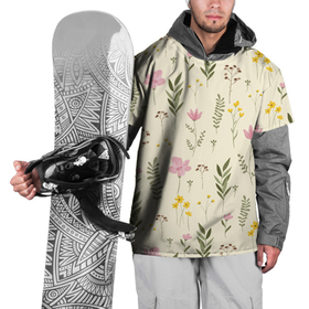 Накидка на куртку 3D с принтом Цветы Нарисованные Дикие в Екатеринбурге, 100% полиэстер |  | flowers | букет | природа | растение | флора | цветы