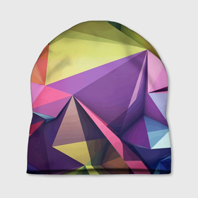 Шапка 3D с принтом Geometric 3 D abstraction   Геометрическая трехмерная абстракция в Тюмени, 100% полиэстер | универсальный размер, печать по всей поверхности изделия | 3d | abstraction | color | geometry | triangle | абстракция | геометрия | треугольник | цвет