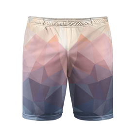 Мужские шорты спортивные с принтом Полигональная свежесть 2022 ,  |  | poly | polygonal | polygonal condition | лоуполи | полигональная свежесть | полигональный дизайн | полигоны