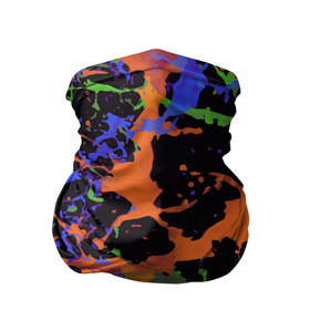 Бандана-труба 3D с принтом Абстрактный пятнистый узор в Новосибирске, 100% полиэстер, ткань с особыми свойствами — Activecool | плотность 150‒180 г/м2; хорошо тянется, но сохраняет форму | abstraction | color | spots | абстракция | краска | пятна | цветной