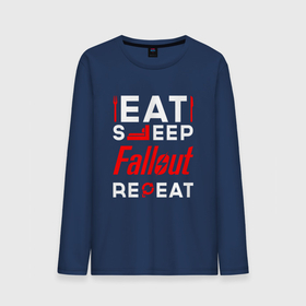 Мужской лонгслив хлопок с принтом Надпись Eat Sleep Fallout Repeat , 100% хлопок |  | eat sleep repeat | fallout | logo | игра | игры | лого | логотип | символ | фаллаут