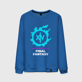 Мужской свитшот хлопок с принтом Символ Final Fantasy в неоновых цветах в Тюмени, 100% хлопок |  | fantasy | final | final fantasy | logo | neon | игра | игры | лого | логотип | неон | последняя | символ | файнал | фантазия | фентези