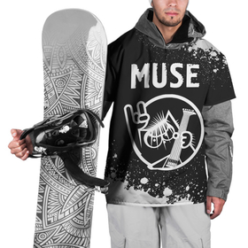 Накидка на куртку 3D с принтом Muse + КОТ + Брызги в Тюмени, 100% полиэстер |  | band | metal | muse | paint | rock | брызги | группа | кот | краска | мьюз | рок
