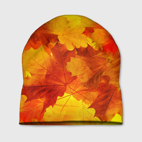 Шапка 3D с принтом Желтые листья в Курске, 100% полиэстер | универсальный размер, печать по всей поверхности изделия | дуб | дубовый лист | желтый | лето | листья | маскировка | осень | природа | ростислав удача
