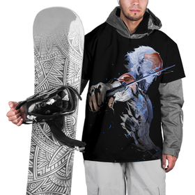 Накидка на куртку 3D с принтом METAL GEAR RISING | Райден с мечом , 100% полиэстер |  | big boss | metal gear solid | mgr | mgs | raiden | snake | мемы с райденом | метал гир райзинг | райден | снейк | солид снейк