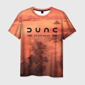 Мужская футболка 3D с принтом Dune: Spice Wars, logo в Санкт-Петербурге, 100% полиэфир | прямой крой, круглый вырез горловины, длина до линии бедер | dune | dune spice wars | spice wars | война в космосе | дюна | дюна война в космосе | дюна космические войны | дюна спейс вар | дюна спейс варс | космические войны