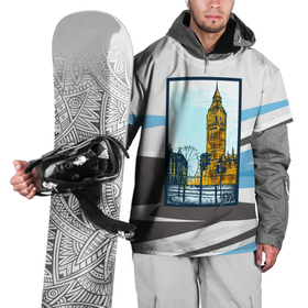 Накидка на куртку 3D с принтом London  Лондон в Тюмени, 100% полиэстер |  | Тематика изображения на принте: london | англия | великобритания | город | колесо обозрения | лондон