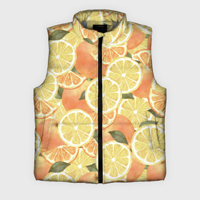 Мужской жилет утепленный 3D с принтом Летние Апельсины в Курске,  |  | fruits | lemons | oranges | summer | апельсины | лето | лимоны | фрукты