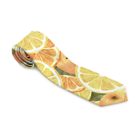 Галстук 3D с принтом Летние Апельсины в Тюмени, 100% полиэстер | Длина 148 см; Плотность 150-180 г/м2 | Тематика изображения на принте: fruits | lemons | oranges | summer | апельсины | лето | лимоны | фрукты