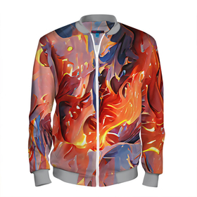 Мужской бомбер 3D с принтом Lava  flame в Петрозаводске, 100% полиэстер | застегивается на молнию, по бокам два кармана без застежек, по низу бомбера и на воротнике - эластичная резинка | abstraction | art | bright | colors | fire | flame | lava | multicoloured | positive | абстракция | арт | краски | лава | огонь | пламя | позитивный | разноцветный | рисунок | узоры | фееричный | цвета | яркий
