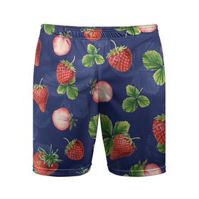 Мужские шорты спортивные с принтом Сладкая Клубника в Белгороде,  |  | strawberry | summer | sweet | клубника | лето | сладкая