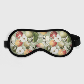 Маска для сна 3D с принтом Яблочный Сад в Тюмени, внешний слой — 100% полиэфир, внутренний слой — 100% хлопок, между ними — поролон |  | apples | flowers | garden | summer | лето | сад | цветы | яблоки