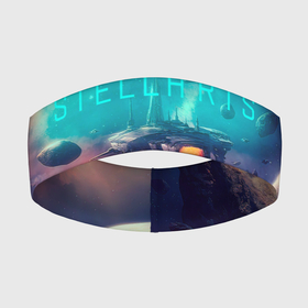 Повязка на голову 3D с принтом Stellaris космический корабль на фоне астероидов в Петрозаводске,  |  | paradox development studio | paradox interactive | stellaris | галактика | космический корабль | космос | расы | стратегия