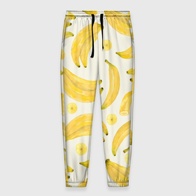 Мужские брюки 3D с принтом Банановый Рай Лета в Белгороде, 100% полиэстер | манжеты по низу, эластичный пояс регулируется шнурком, по бокам два кармана без застежек, внутренняя часть кармана из мелкой сетки | bananas | paradise | summer | бананы | лето | рай