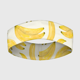 Повязка на голову 3D с принтом Банановый Рай Лета в Курске,  |  | Тематика изображения на принте: bananas | paradise | summer | бананы | лето | рай