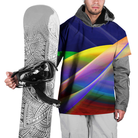 Накидка на куртку 3D с принтом Абстрактная неоновая композиция   Волны   Abstract neon composition   Waves , 100% полиэстер |  | Тематика изображения на принте: abstraction | color | composition | neon | wave | абстракция | волны | композиция | неон | цвет