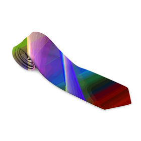 Галстук 3D с принтом Абстрактная неоновая композиция   Волны   Abstract neon composition   Waves в Курске, 100% полиэстер | Длина 148 см; Плотность 150-180 г/м2 | abstraction | color | composition | neon | wave | абстракция | волны | композиция | неон | цвет