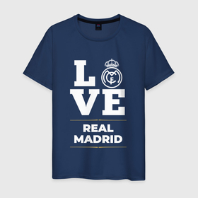 Мужская футболка хлопок с принтом Real Madrid Love Classic в Екатеринбурге, 100% хлопок | прямой крой, круглый вырез горловины, длина до линии бедер, слегка спущенное плечо. | Тематика изображения на принте: club | football | logo | love | madrid | real | real madrid | клуб | лого | мадрид | мяч | реал | символ | спорт | футбол | футболист | футболисты | футбольный