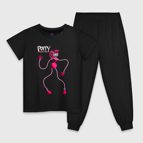 Детская пижама хлопок с принтом Мама длинные ноги  Poppy playtime2 , 100% хлопок |  брюки и футболка прямого кроя, без карманов, на брюках мягкая резинка на поясе и по низу штанин
 | 