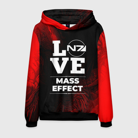 Мужская толстовка 3D с принтом Mass Effect Love Классика в Новосибирске, 100% полиэстер | двухслойный капюшон со шнурком для регулировки, мягкие манжеты на рукавах и по низу толстовки, спереди карман-кенгуру с мягким внутренним слоем. | effect | hyperbeast | logo | love | игра | игры | лого | логотип | масс | символ | эффект