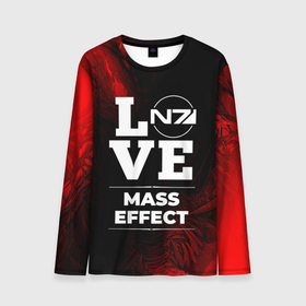 Мужской лонгслив 3D с принтом Mass Effect Love Классика в Кировске, 100% полиэстер | длинные рукава, круглый вырез горловины, полуприлегающий силуэт | effect | hyperbeast | logo | love | игра | игры | лого | логотип | масс | символ | эффект