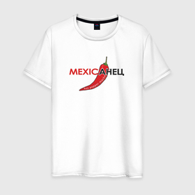 Мужская футболка хлопок с принтом Мексиканец горячий перец мачо в Кировске, 100% хлопок | прямой крой, круглый вырез горловины, длина до линии бедер, слегка спущенное плечо. | 
