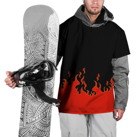 Накидка на куртку 3D с принтом Огoнь в Санкт-Петербурге, 100% полиэстер |  | Тематика изображения на принте: дудл | красный | минималистичный | огонь | пламя | по краю | яркий