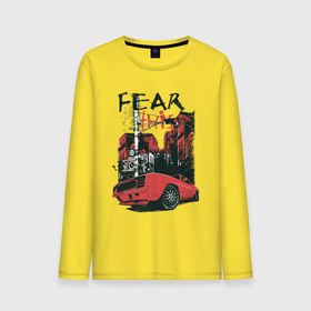 Мужской лонгслив хлопок с принтом Fear This футболка в Тюмени, 100% хлопок |  | fear this | автомобили | автомобиль | гонка | гонки | город | мускул кар | плакат | стрит рэйсинг | футболка