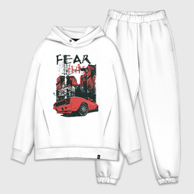Мужской костюм хлопок OVERSIZE с принтом Fear This футболка в Петрозаводске,  |  | fear this | автомобили | автомобиль | гонка | гонки | город | мускул кар | плакат | стрит рэйсинг | футболка