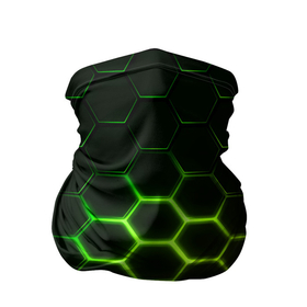 Бандана-труба 3D с принтом НЕОНОВОЕ СВЕЧЕНИЕ ИЗ ПОД ПЛИТ в Новосибирске, 100% полиэстер, ткань с особыми свойствами — Activecool | плотность 150‒180 г/м2; хорошо тянется, но сохраняет форму | 3d | 3d неон | 3д | 3д неон | 3д неон зеленый | броня | зеленые принты | зеленый неон | киберброня | киберпанк | киберпанк броня | неон | неоновые принты