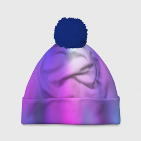 Шапка 3D c помпоном с принтом Blur Абстрактный размытый фон с градиентом в Тюмени, 100% полиэстер | универсальный размер, печать по всей поверхности изделия | blur | абстрактный | белый | горение | градиент | перелив | переход цвета | размытие | розовый | фиолетовый