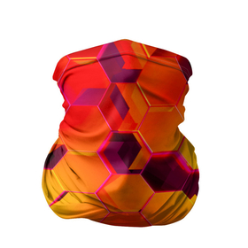 Бандана-труба 3D с принтом НЕОНОВЫЕ ГРАДИЕНТНЫЕ 3D гексаэдры в Курске, 100% полиэстер, ткань с особыми свойствами — Activecool | плотность 150‒180 г/м2; хорошо тянется, но сохраняет форму | 3d | 3d неон | 3д | 3д неон | 3д неон желтый | 3д неон оранжевый | броня | желтые принты | киберброня | киберпанк | киберпанк броня | красочные принты | латние принты | неон | неоновые принты