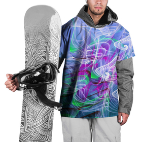 Накидка на куртку 3D с принтом Абстрактный фрактальный летний паттерн   Abstract fractal summer pattern в Белгороде, 100% полиэстер |  | abstraction | fractal | pattern | summer | абстракция | лето | паттерн | фрактал