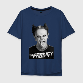 Мужская футболка хлопок Oversize с принтом The Prodigy   firestarter , 100% хлопок | свободный крой, круглый ворот, “спинка” длиннее передней части | keith flinth | piercing | prodigy | scream | tongue | кейт флинт | кричит | пирсинг | продиджи | язык