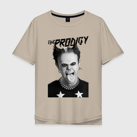 Мужская футболка хлопок Oversize с принтом Firestarter   The prodigy в Белгороде, 100% хлопок | свободный крой, круглый ворот, “спинка” длиннее передней части | keith flinth | piercing | prodigy | scream | tongue | кейт флинт | кричит | пирсинг | продиджи | язык