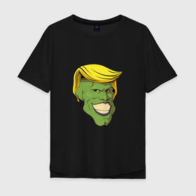 Мужская футболка хлопок Oversize с принтом Трамп   Маска в Белгороде, 100% хлопок | свободный крой, круглый ворот, “спинка” длиннее передней части | mask | trump | usa | америка | джим керри | кино | комедия | маска | президент | сша | трамп